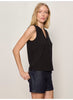 Sanctuary ALL SET BUTTON FRONT TANK Black