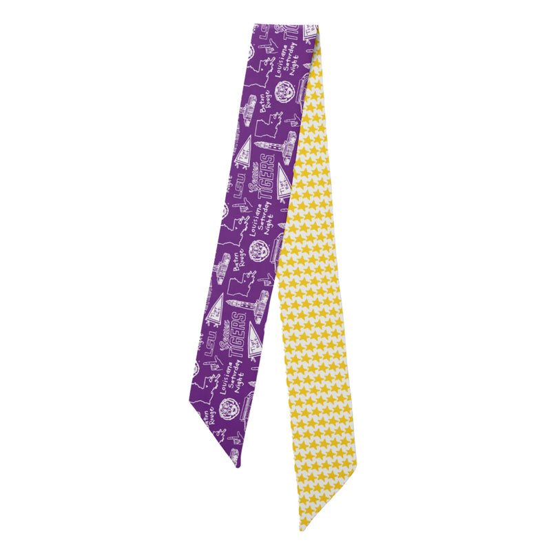 Victory Lap LSU Twilly Scarf – OhSewPeachy - Main Image