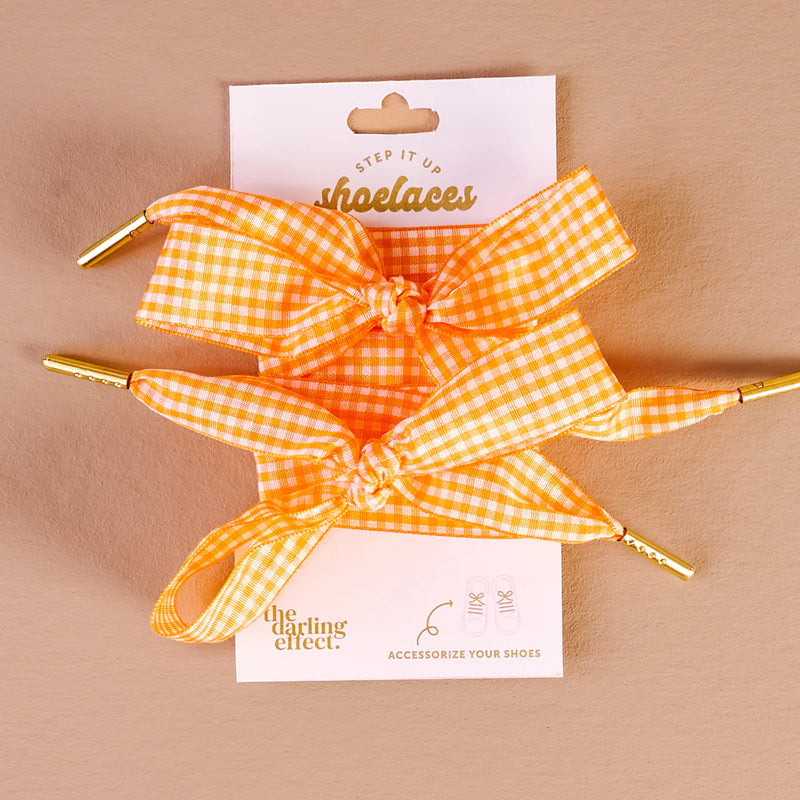 Step it up Laces Gingham Orange