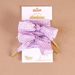 Step it up Laces Gingham Purple