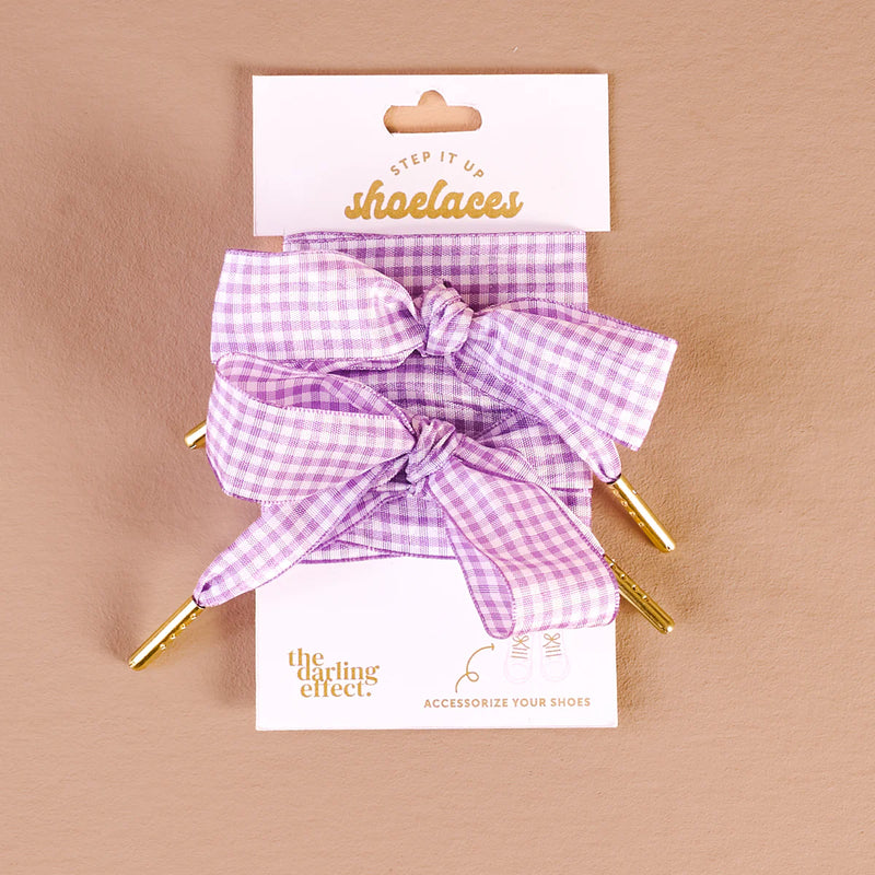 Step it up Laces Gingham Purple