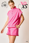 Luxeknit Stripe Trim Shorts SET