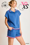 Luxeknit Stripe Trim Shorts SET