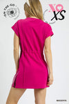 Luxe Knit Magenta Front Tie Mini Dress
