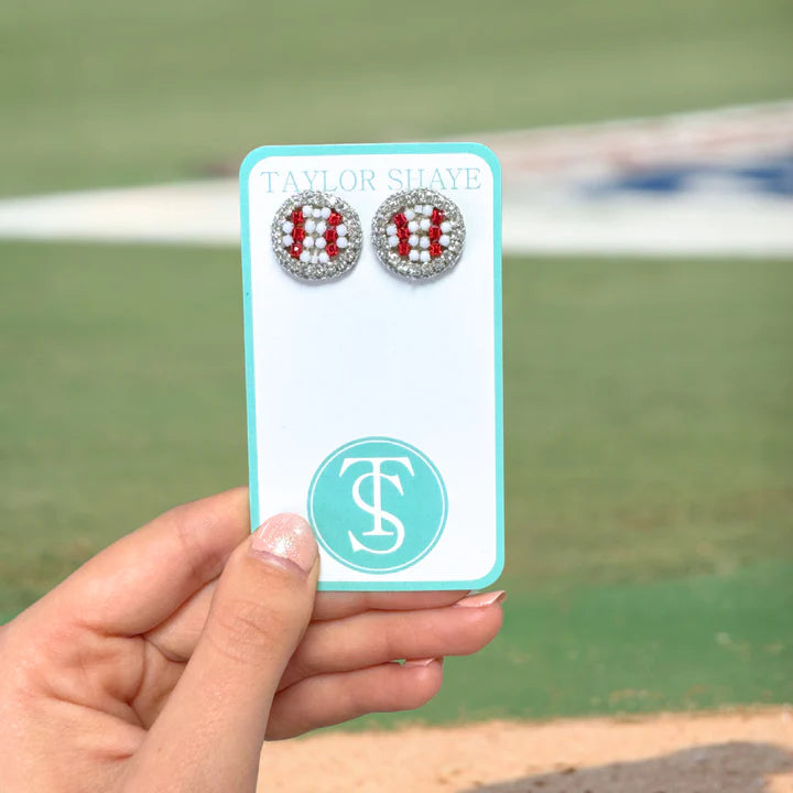 TS Beaded Baseball Stud