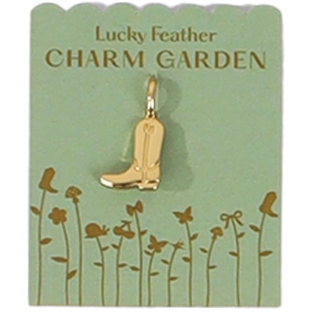 Charm Garden - Cowboy Boot Charm - Gold