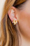 Linny Co Bristol Heart Pearl Earrings