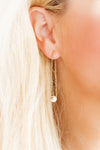 Linny Co Cassie Pearl Drop Statement Earring - Gold