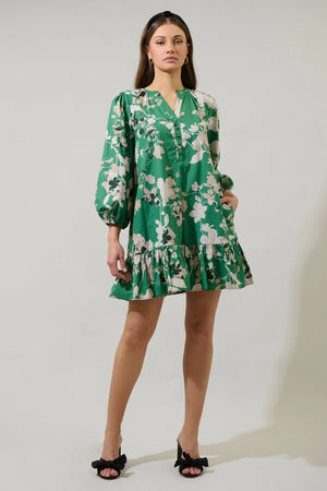 Nora Drop Ruffle Shift Dress