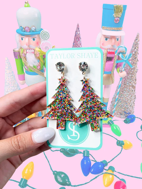 Taylor Shaye Silent Night Christmas Trees - Cindy Confetti