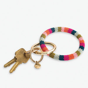 Ink + Alloy Chloe Stripe Beaded Key Ring