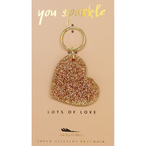 Heart Glitter Keychain