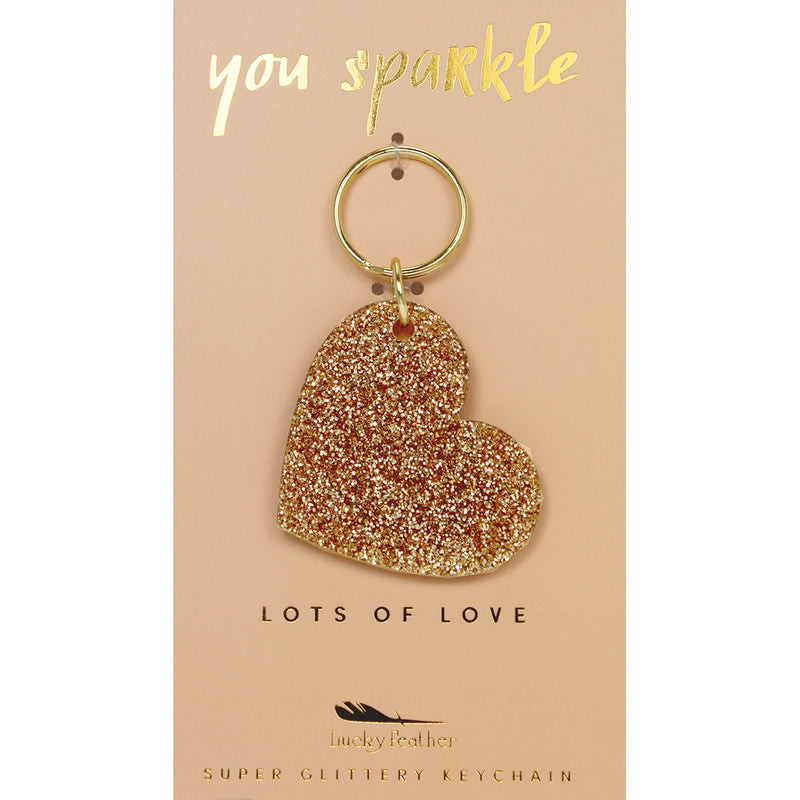 Heart Glitter Keychain
