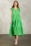 THML green textured maxi