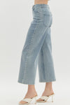 Pearl Detail Wide Leg Pants DENIM