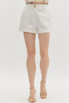 High Waist Pintuck Shorts