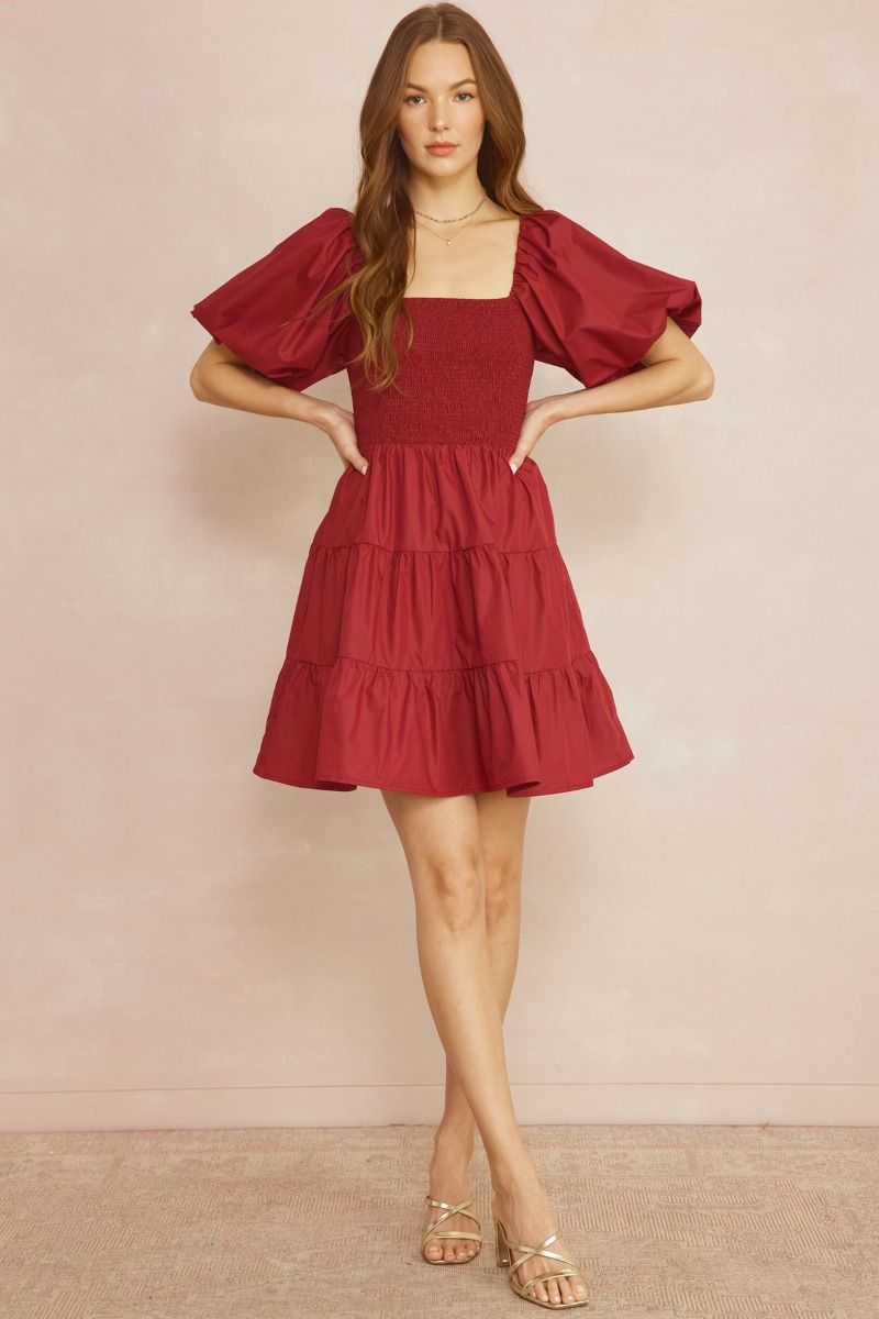Square neck puff sleeve dress OhSewPeachy Square neck puff sleeve dress OhSewPeachy