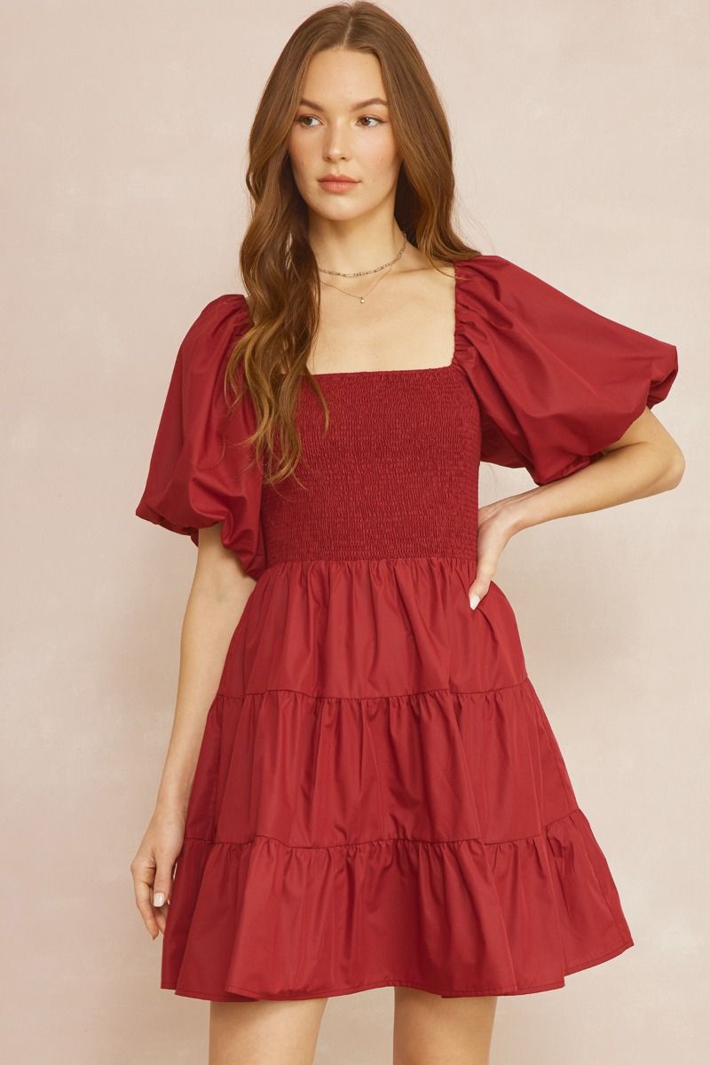 Square neck puff sleeve dress OhSewPeachy Square neck puff sleeve dress OhSewPeachy