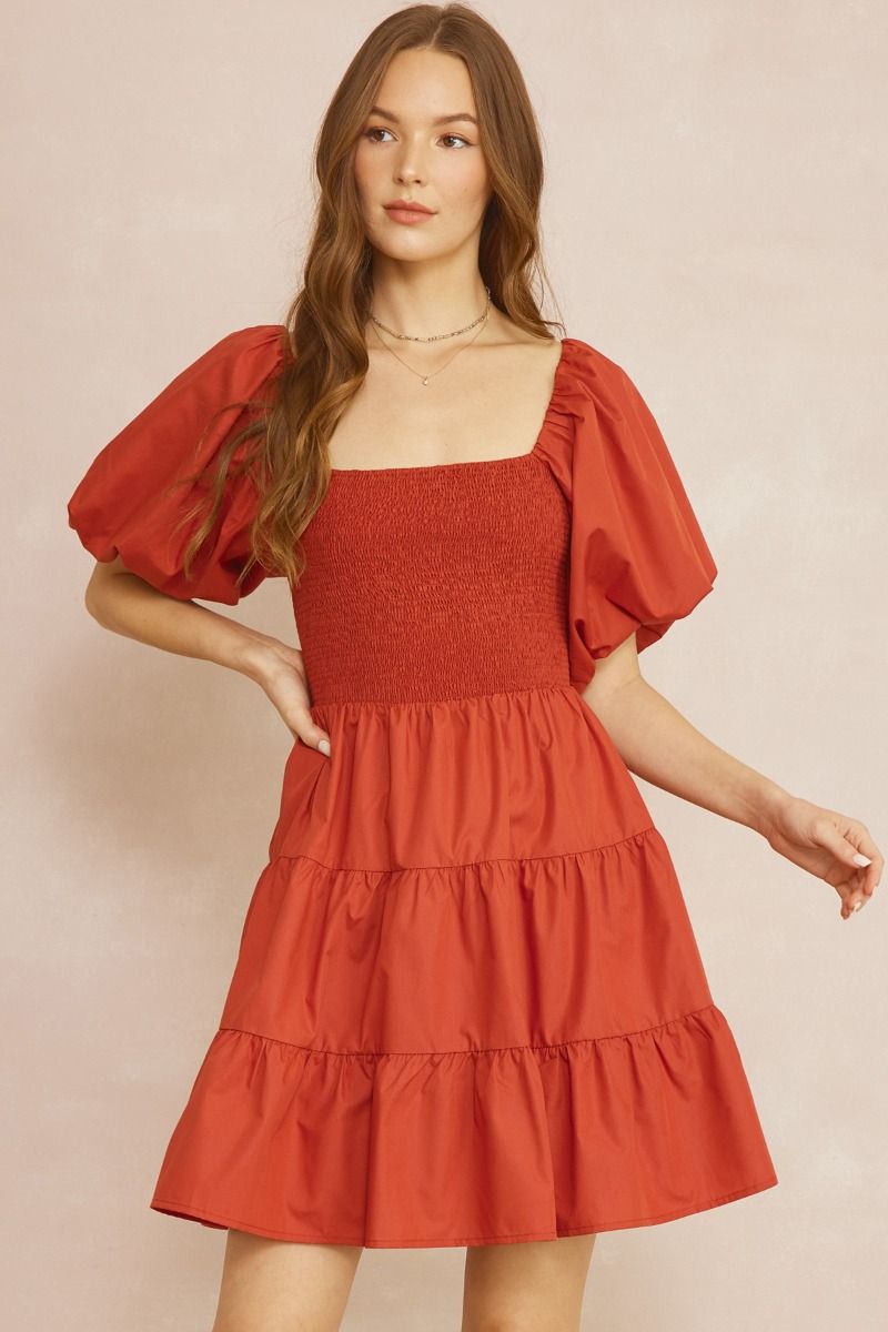 Square neck puff sleeve dress OhSewPeachy Square neck puff sleeve dress OhSewPeachy