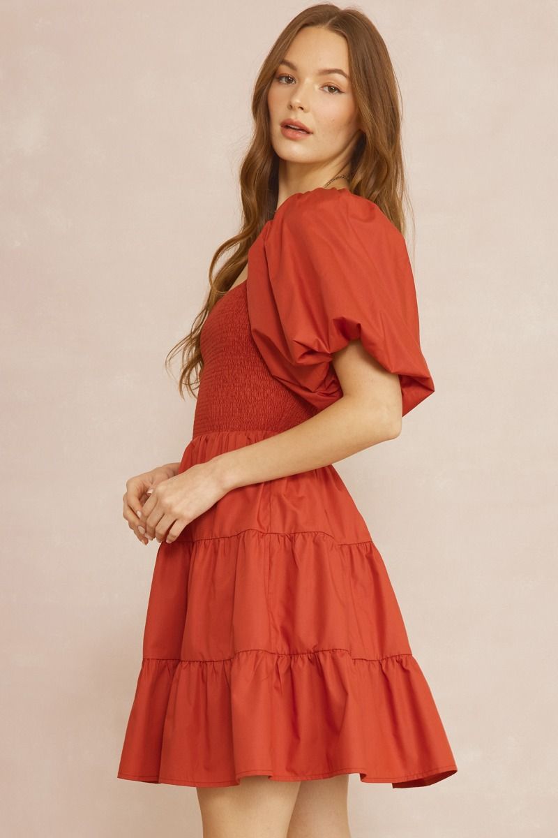 Square neck puff sleeve dress OhSewPeachy Square neck puff sleeve dress OhSewPeachy