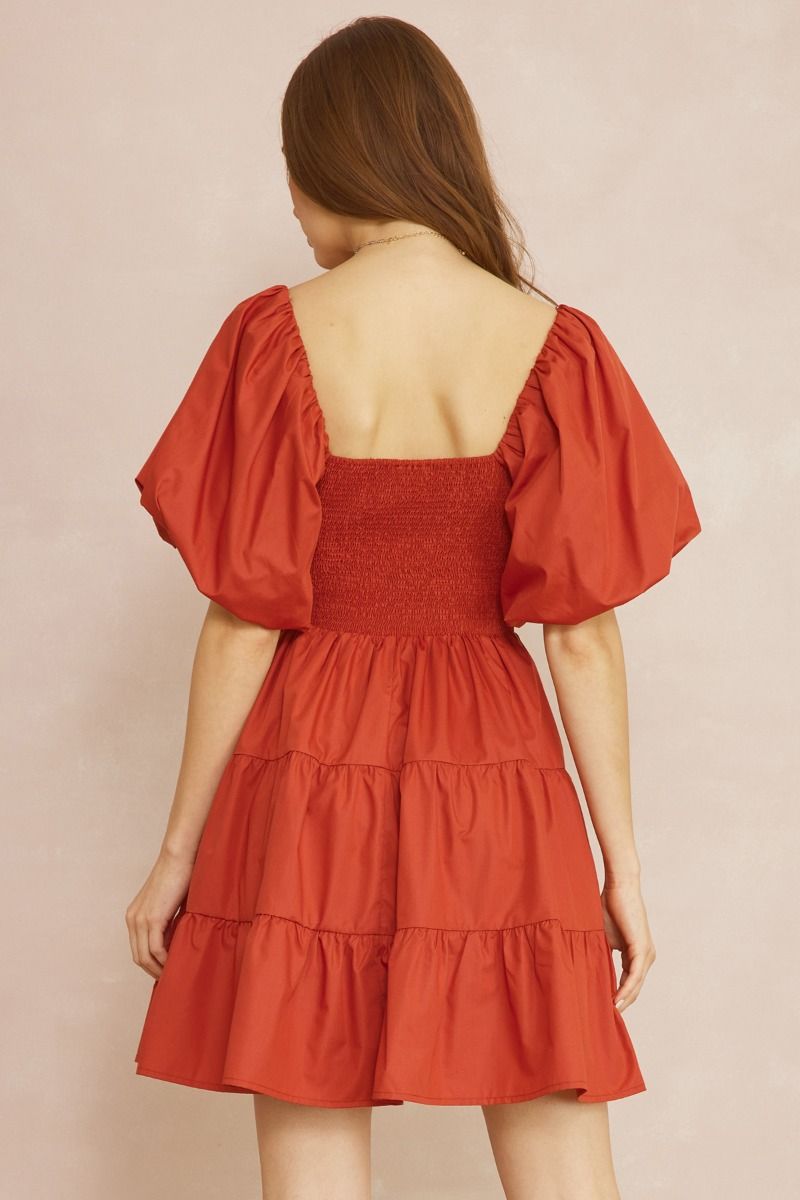 Square neck puff sleeve dress – OhSewPeachy Square neck puff sleeve dress – OhSewPeachy