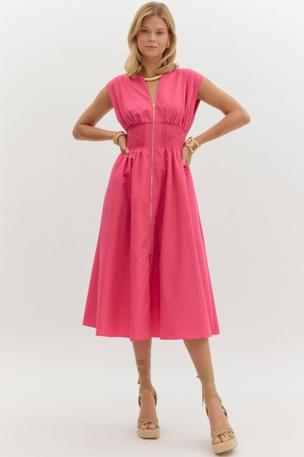Classy Zip front Midi