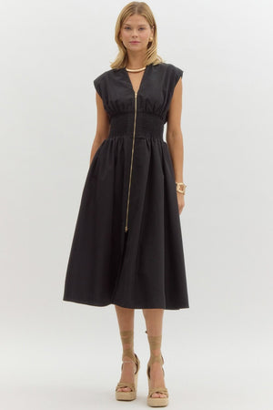 Classy Zip front Midi