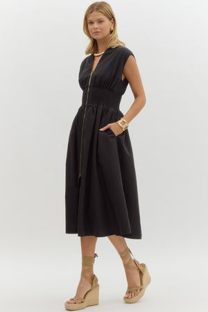 Classy Zip front Midi