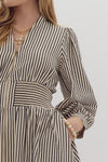 Cindy Stripe 3/4 sleeve dress