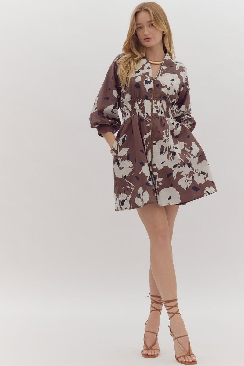 Expresso Fall Floral mini dress