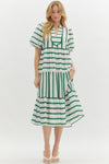 Abby Green Stripe Midi