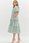 Abby Green Stripe Midi