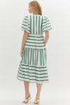 Abby Green Stripe Midi