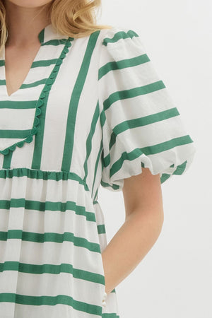 Abby Green Stripe Midi