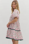 Dusty Pink Floral Dress