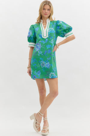 Green Elise Mini Dress