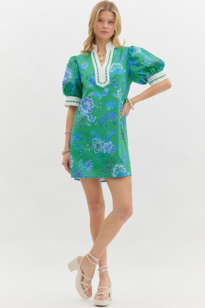 Green Elise Mini Dress