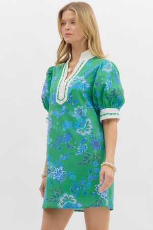 Green Elise Mini Dress