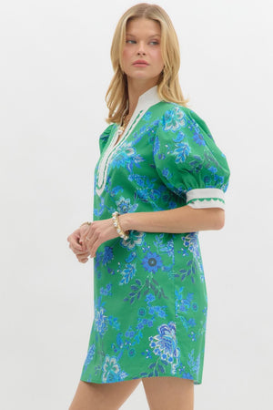 Green Elise Mini Dress