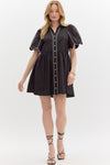 Emma Mini Dress w/ White Trim