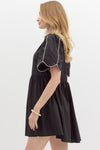 Emma Mini Dress w/ White Trim