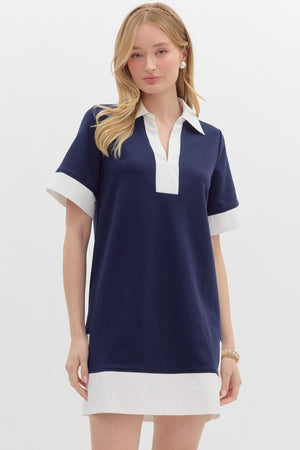 Navy Colorblock dress