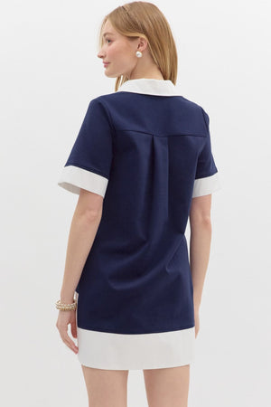 Navy Colorblock dress