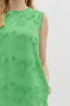 Floral Applique Mini Dress
