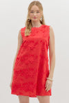 Floral Applique Mini Dress