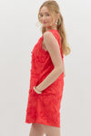 Floral Applique Mini Dress