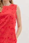 Floral Applique Mini Dress