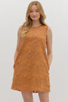 Floral Applique Mini Dress