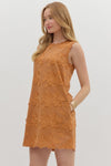 Floral Applique Mini Dress