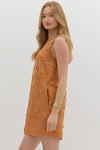 Floral Applique Mini Dress